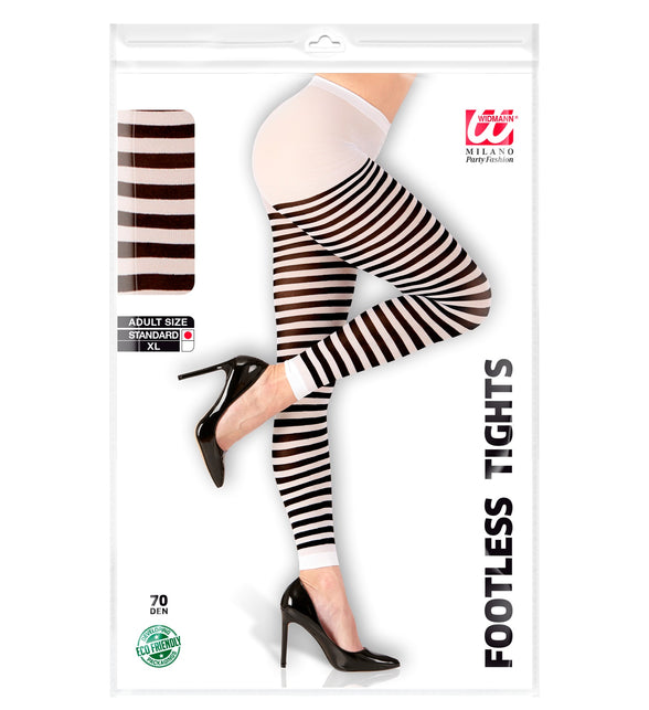 Widmann SRL Legging zwart/wit gestreept