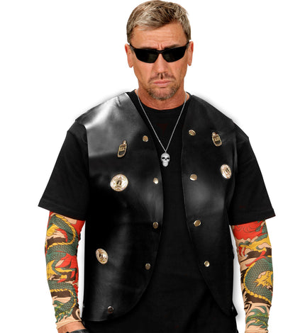 Widmann SRL Leren vest motor man