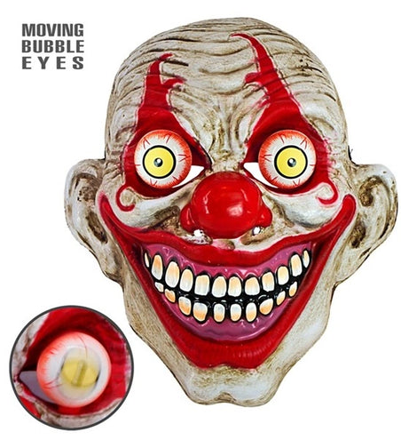 Widmann SRL Masker met wiebelende ogen horror clown Liv