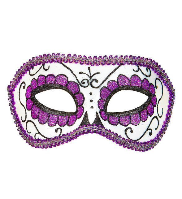 Widmann SRL Mexicaanse oogmaskers paars met zwart