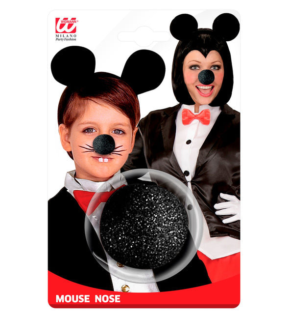 Widmann SRL Mickey neus muis zwart spons
