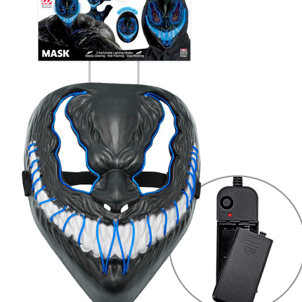 Widmann SRL Monster masker led blauw