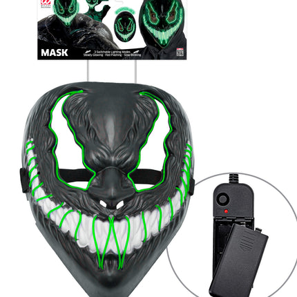 Widmann SRL Monster masker led groen