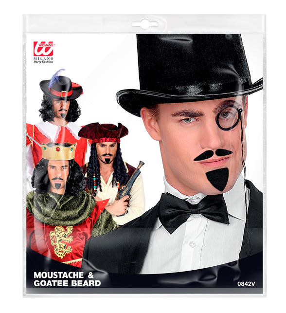 Widmann SRL Musketier snor en sik zwart