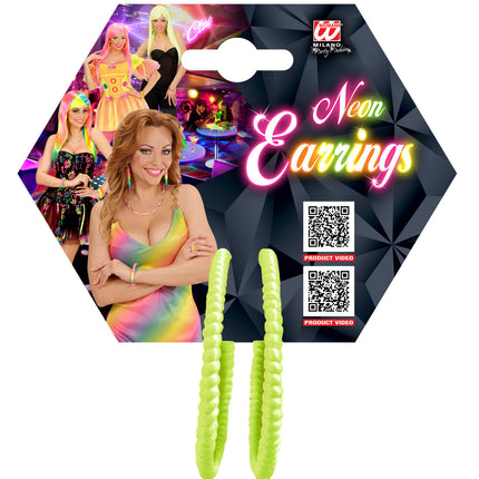 Widmann SRL Neon gele oorringen