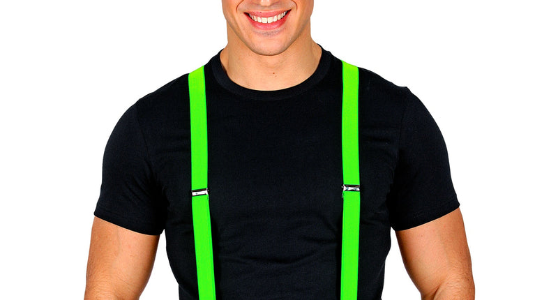 Widmann SRL Neon groene bretels verstelbaar