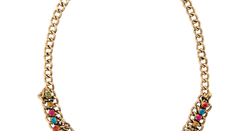 Widmann SRL Nep gouden halsketting met steentjes