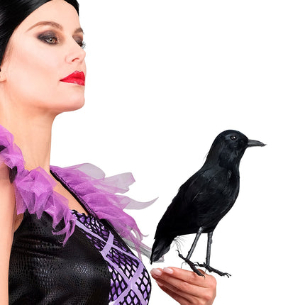 Widmann SRL Nep kraai zwart decoratief