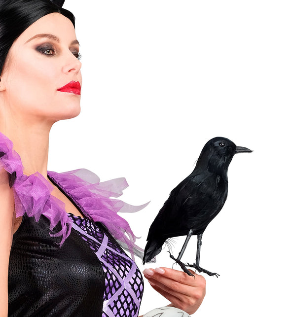 Widmann SRL Nep kraai zwart decoratief