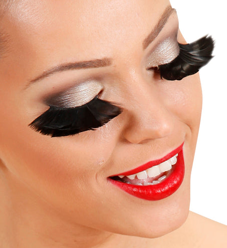 Widmann SRL Nepoogwimpers met zwarte veren