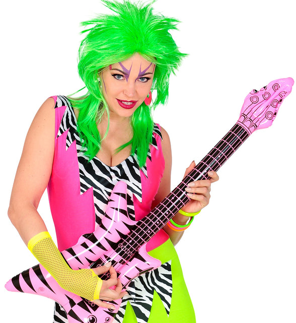 Widmann SRL Net handschoenen neon geel lang