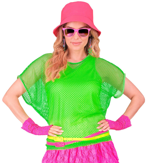 Widmann SRL Net t-shirt neon groen