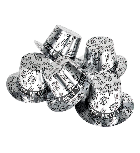 Widmann SRL Nieuwjaar hoed zilver Happy New Year