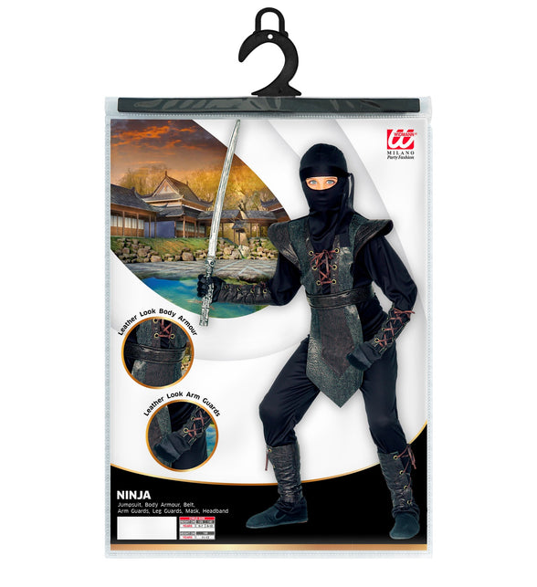 Widmann SRL Ninja kostuum zwart Hosin kind