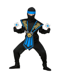 Widmann SRL Ninja pak kinderen Kombat blauw