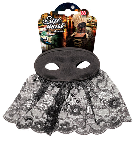 Widmann SRL Oogmasker met kanten sluier zwart