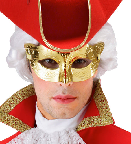 Widmann SRL Oogmasker metallic goud