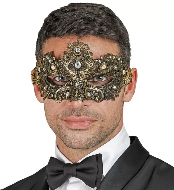 Widmann SRL Oogmasker theater goud Bente