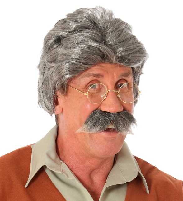 Widmann SRL Opa pruik Guiseppe met snor grijs