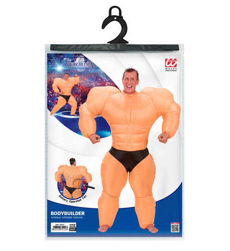 Widmann SRL Opblaasbaar bodybuilder gespierd kostuum
