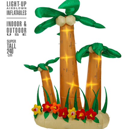 Widmann SRL Opblaasbare palmbomen met licht