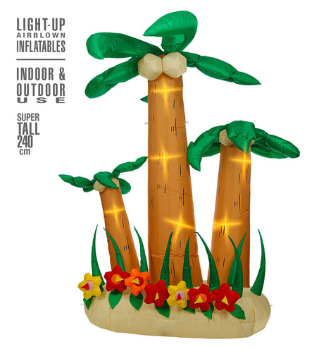 Widmann SRL Opblaasbare palmbomen met licht