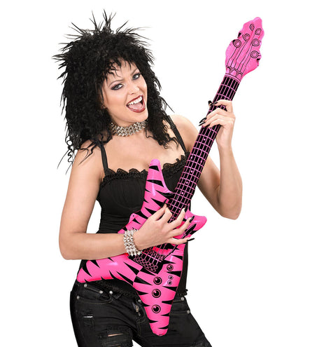 Widmann SRL Opblaasbare rock gitaar roze