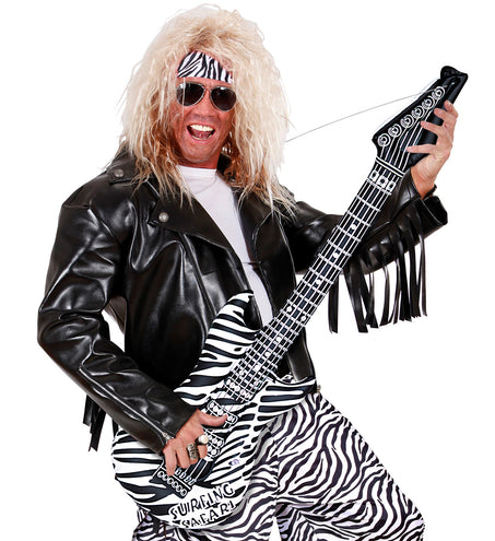 Widmann SRL Opblaasbare zebra gitaar
