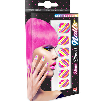 Widmann SRL Opplaknagels retro neon
