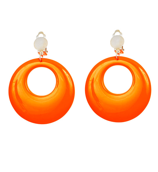 Widmann SRL Oranje oorbellen neon disco