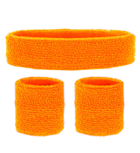 Widmann SRL Oranje zweetbanden set neon