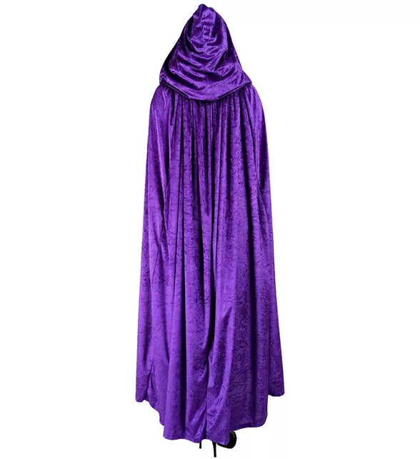 Widmann SRL Paars fluwelen cape met kap 140cm Luuk