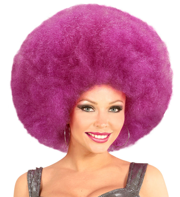 Widmann SRL Paarse oversized Afro pruik
