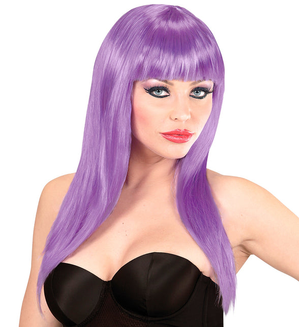 Widmann SRL Paarse pruik lang