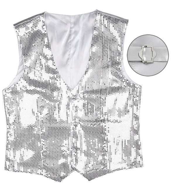 Widmann SRL Pailletten Vest Man zilver