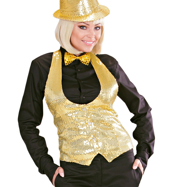 Widmann SRL Pailletten vestje dames goud