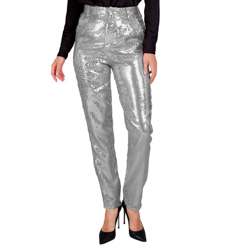 Widmann SRL Paillettenbroek dames Mara zilver