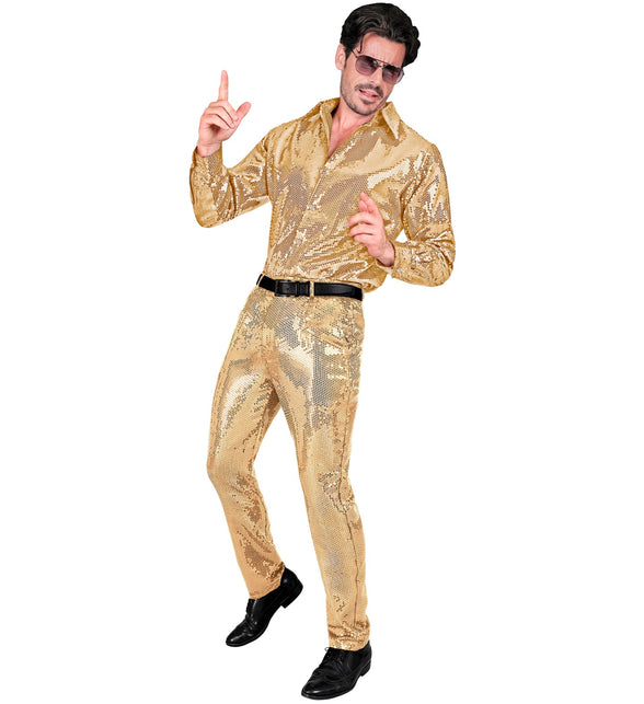 Widmann SRL Paillettenbroek Frank heren goud