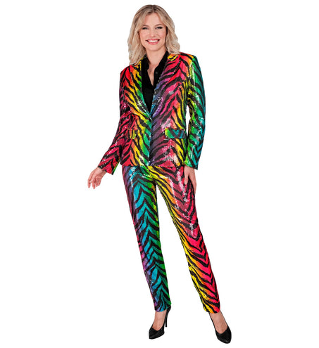 Widmann SRL Paillettenbroek Mara regenboog tijger