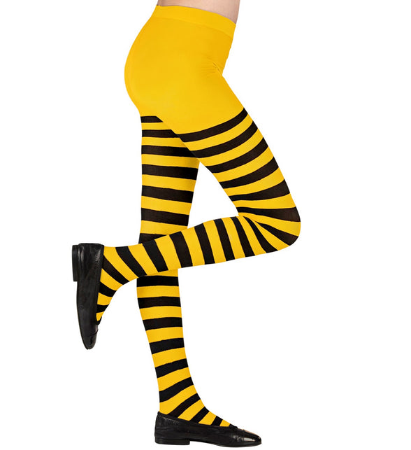 Widmann SRL Panty geel zwart gestreept bij kind