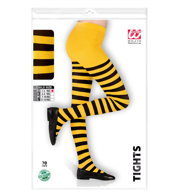 Widmann SRL Panty geel zwart gestreept bij kind