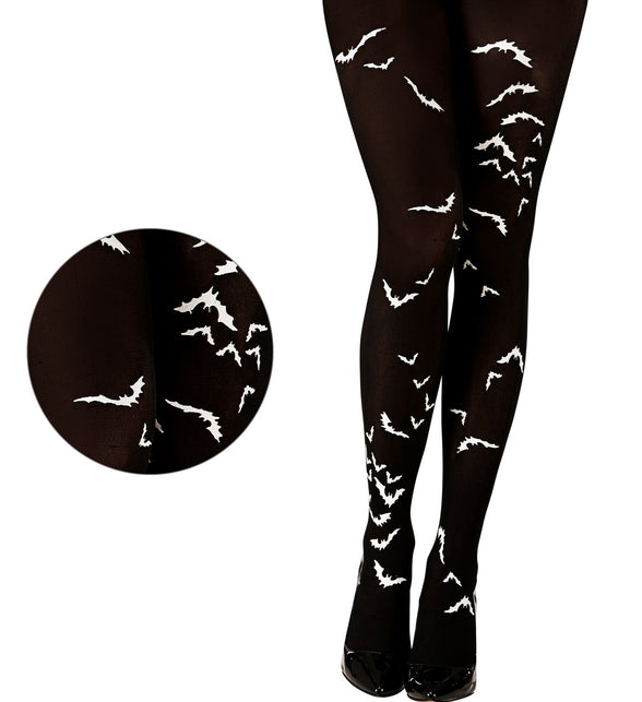 Widmann SRL panty zwart met vleermuis