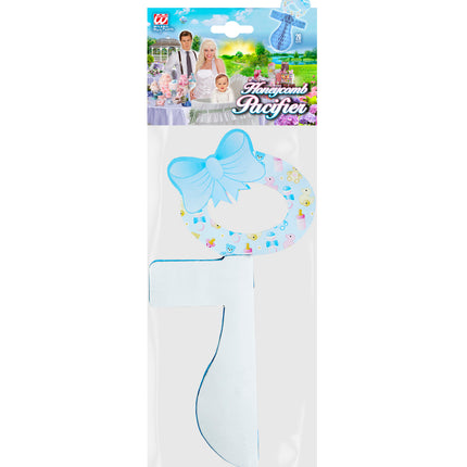 Widmann SRL Papieren blauwe fopspeen voor Baby shower