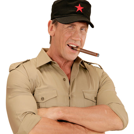 Widmann SRL Pet communist zwart met rode ster