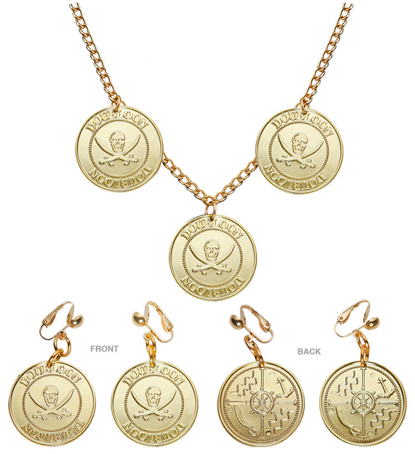 Widmann SRL Piraten ketting en oorbellen