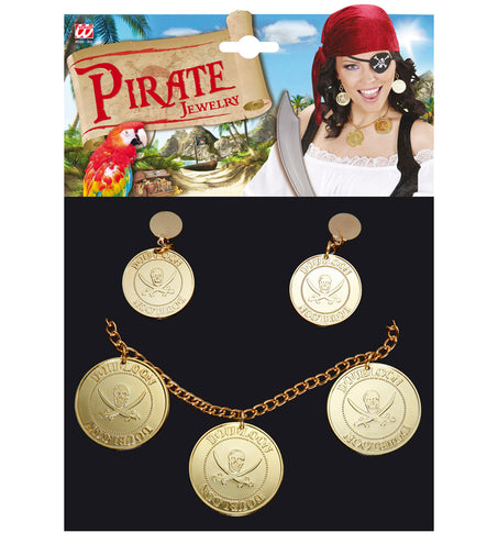 Widmann SRL Piraten ketting en oorbellen