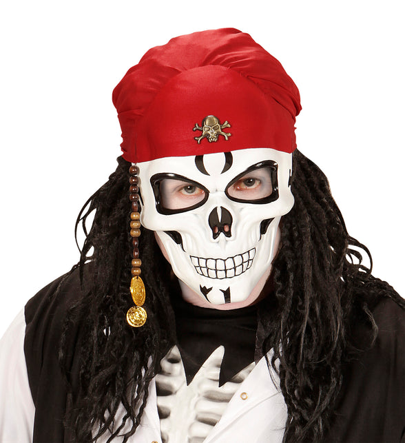 Widmann SRL Piratenschedel masker met haar