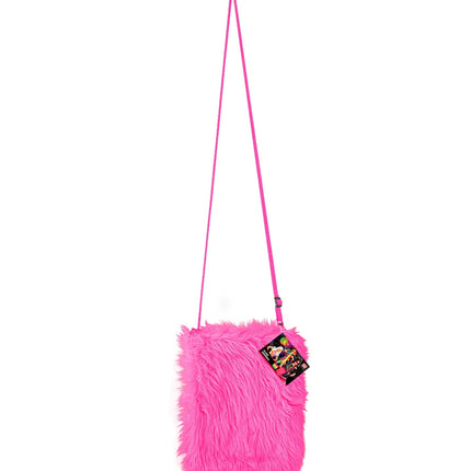 Widmann SRL Pluche handtas in neon roze