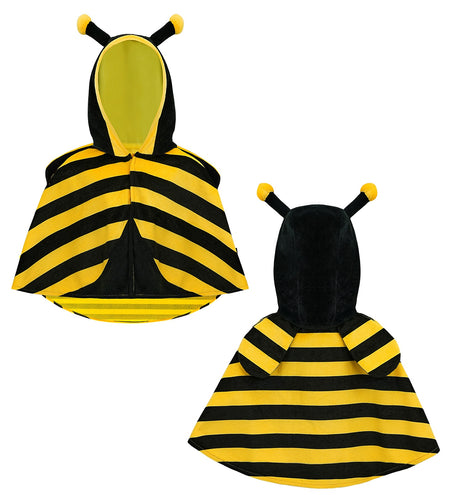 Widmann SRL Pluche poncho met muts bij