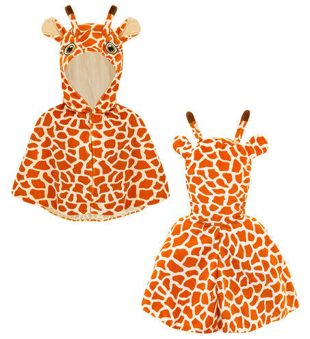 Widmann SRL Pluche poncho met muts giraf